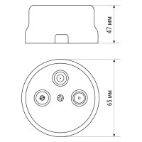 Розетка TDM ELECTRIC TV+R+ SAT оконечная белая Болонь SQ1820-0057