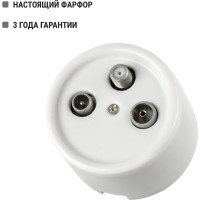 Розетка TDM ELECTRIC TV+R+ SAT оконечная белая Болонь SQ1820-0057