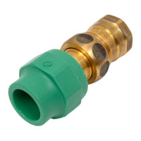 Муфта BANNINGER полипропиленовая, зеленая, переходник со сгоном - 25x3/4 ВР 5R51074511