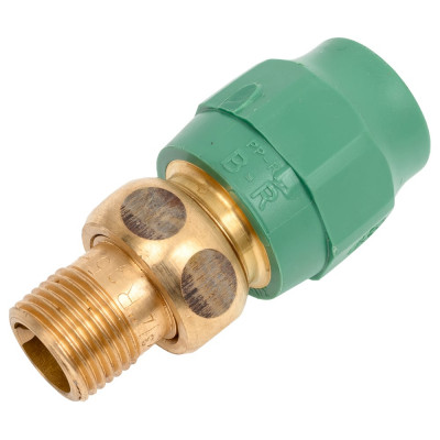 Муфта BANNINGER полипропиленовая, зеленая, переходник со сгоном - 20x1/2 НР 7R51067311