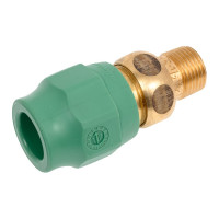 Муфта BANNINGER полипропиленовая, зеленая, переходник со сгоном - 20x1/2 НР 7R51067311