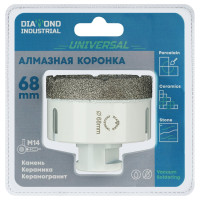 Коронка алмазная по керамограниту 68 мм, M14 на УШМ Diamond Industrial DIDKVP68M14
