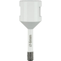 Коронка алмазная по керамограниту 6 мм, M14 на УШМ Diamond Industrial DIDKVP06M14