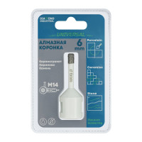 Коронка алмазная по керамограниту 6 мм, M14 на УШМ Diamond Industrial DIDKVP06M14