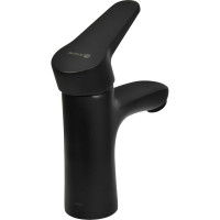 Смеситель для умывальника Juguni черный с лит. изливом, картридж 35 мм, подводка, креп. гайка, 0402.154