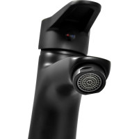 Смеситель для умывальника Juguni черный с лит. изливом, картридж 35 мм, подводка, креп. гайка, 0402.154