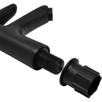 Смеситель для умывальника Juguni черный с лит. изливом, картридж 35 мм, подводка, креп. гайка, 0402.154