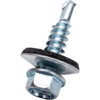 Саморез с шайбой EPDM BEFAST наконечник сверло 5,5x25, 100 шт. SSF55025100S