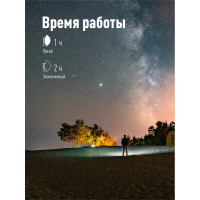 Фонарь брелок КОСМОС 0,5Вт COBLED/2xCR2032 в комплектe/ABS-пластик c каучуковым напылением/магнит/карабин, KOC201B