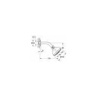 Комплект верхнего душа GROHE Tempesta New IV с кронштейном, 9.5 л/мин 27870001