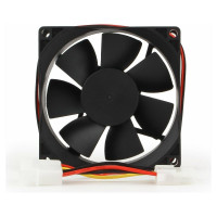 Вентилятор, 80x80x25, втулка, Molex F+Molex M, провод 30 см, Gembird FANCASE-4