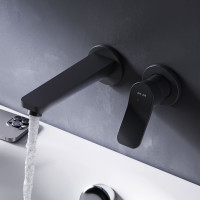 Смеситель для умывальника AM.PM X-Joy монтируемый в стену, чёрный F85A72622