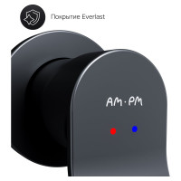 Смеситель для умывальника AM.PM X-Joy монтируемый в стену, чёрный F85A72622