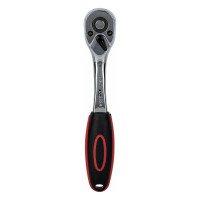 Ключ-трещотка DELI dl2324 1/4" 150 мм, двухкомпонентная рукоять, 72 зуба, шестерня Cr-Mo, быстросъемная 104465