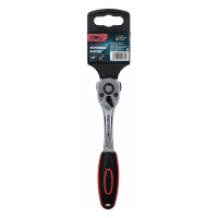 Ключ-трещотка DELI dl2324 1/4" 150 мм, двухкомпонентная рукоять, 72 зуба, шестерня Cr-Mo, быстросъемная 104465