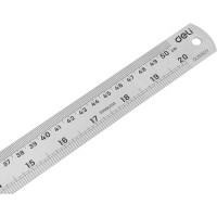 Стальная линейка DELI dl8050y 500 мм, нержавеющая сталь 104499