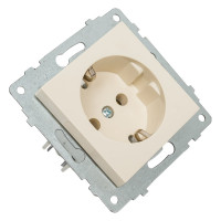 Механизм розетки OVIVO с заземлением, крем, 600-000302-217