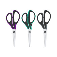 Ножницы Berlingo Easycut 350 18 см, ассорти, эргономичные ручки, мягкие вставки, европодвес DNn_18035