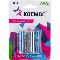Алкалиновые элементы питания КОСМОС LR03 8 шт. на блистере, KOCLR03BL8