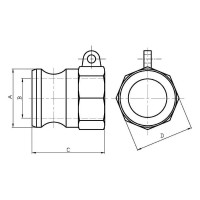 Полипропиленовый камлок ГРОССИС тип A 1 1/4" 0431748