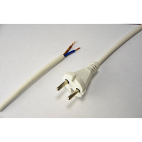 Сетевой шнур Мастер Тока ПВСбм 2x0,75, белый 10А, без заземления, 1,5м, вк СШ0032