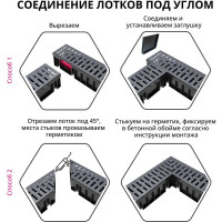 Лоток водоотводный Gidrolica Light 1000x115x96 мм с решеткой стальной, класса А15 080066