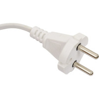 Сетевой шнур Мастер Тока ШВВПбм 2x0.75 белый, 6А, без заземления, 3м, вк СШ0037