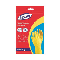 Латексные перчатки с хлопковым напылением Luscan желтые, р. 9/L 833923