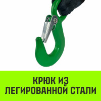 Лебедка ручная барабанная HITCH HW 900 кг лента 10 м SZ073177