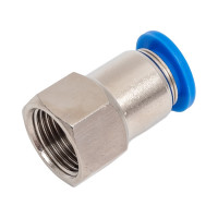 Фитинг цанговый прямой с внутренней резьбой 3/8F для трубки диаметром 10 мм SHPI PCF 10-R03