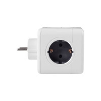 Разветвитель ROCKETSOCKET Cube Original 5 Euro 16A  цвет серый GN1203