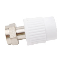 Муфта с накидной гайкой и латунной втулкой КОНТУР PPR D20-1/2 011224020100