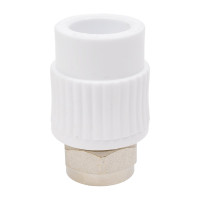 Муфта с накидной гайкой и латунной втулкой КОНТУР PPR D20-1/2 011224020100