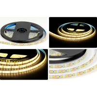 Светодиодная лента OGM 12В, 9,6Вт/м, smd2835, 120д/м, ip65, 7лм/чип, подложка 8мм, 5м, 3000к. / LSE-259