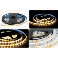 Светодиодная лента OGM 12в, 14,4вт/м, smd5050, 60д/м, ip65, 600 лм/м, подложка 10мм, 5м, 3000к. / LSE-273