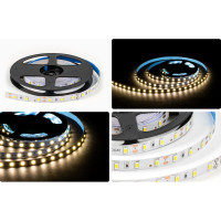 Светодиодная лента OGM 12в, 9,6вт/м, smd5630, 60д/м, ip20, 1200лм/м, подложка 10мм, 5м, 4000к. / LSE-289
