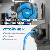 Шланг пневматический армированный pvc на катушке (10 м; 8x12 мм; 20 бар) Optimus OPT-97230