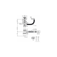 Бутылочный сифон ORIO 3 1/2х40 с переливом, гибкой трубой 40-40/50 А-40079
