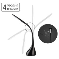 Светодиодный настольный светильник TDM ELECTRIC СН-16, 7 Вт, сенсор-диммер, 5000 К, 220 В, черный SQ0337-0093
