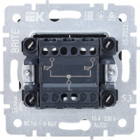 Выключатель IEK Brite жалюзи 10а вс10-1-5-брг графит BR-V15-0-10-K53