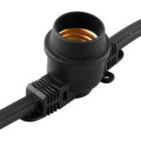 Гирлянда FERON 230V 100 E27 черный, шаг 25cm, IP 65, 25м +1,5м шнур, CL25-25 29880