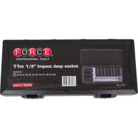 Набор ударных шестигранных головок 1/2", L=85 мм, 11 шт. FORCE 4119