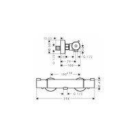 Термостатический смеситель для душа HANSGROHE 13211000 Ecostat 1001 CL 00000048182