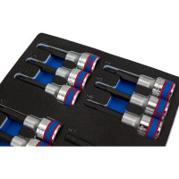Набор торцевых насадок 1/2", TORX, HEX, L = 80 мм, ложемент, 18 предметов KING TONY 9-4138PRV