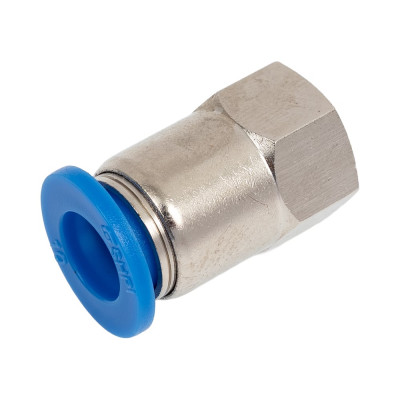 Фитинг цанговый прямой с внутренней резьбой 1/8F для трубки диаметром 10 мм SHPI PCF 10-R01