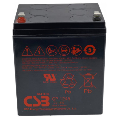 Аккумулятор для ИБП CSB GP1245 (12V16W) 12В, 4.5 Ач УТ-00000096