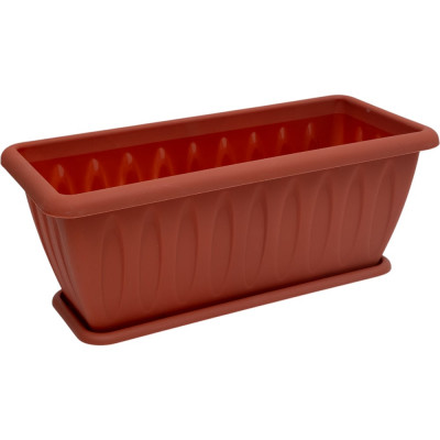 Ящик для растений с поддоном Martika Фелиция терракотовый, 40 см С185Т