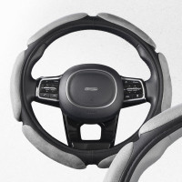 Оплетка SKYWAY Sponge air 6 подушечек, М, черно-серая, замша S01101071