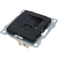 Механизм компьютерной розетки GUSI ELECTRIC Bravo RJ45, одинарной, СУ, графит С10К1-010