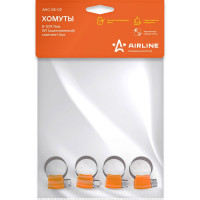 Червячные усиленные хомуты Airline 8-12/9.7 мм W1, оцинк., комплект 4 шт AHC-SK-02